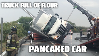 Big Rig Full Of Flour Tips And Pancakes Car On National Pancake Day